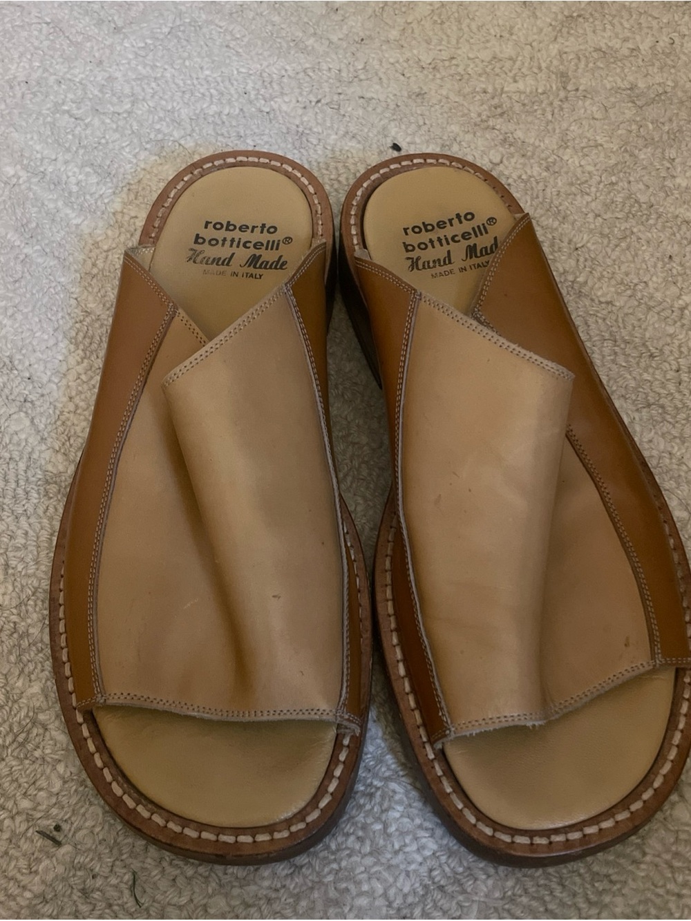 Vintage Hand Made Roberto Botticelli Sandals Made In Italy Size 42